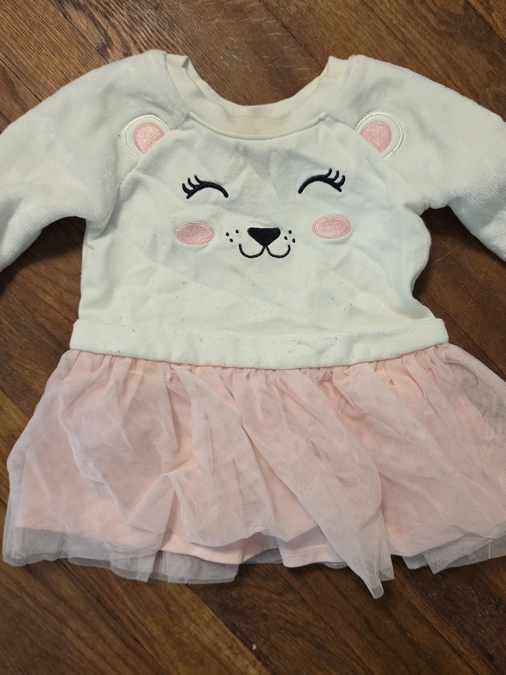 The Children's Place Cream and Pink Baby Dress